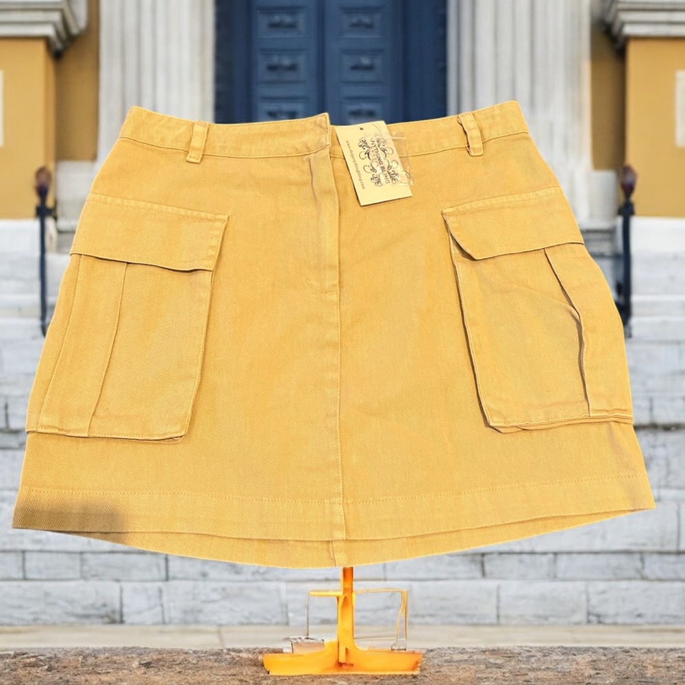 Anything Bling Boutique Cargo Mini Skirt Taupe Size‎ Medium NWT